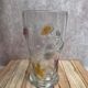 Vintage pressed glass vase – colourful floral decoration – France