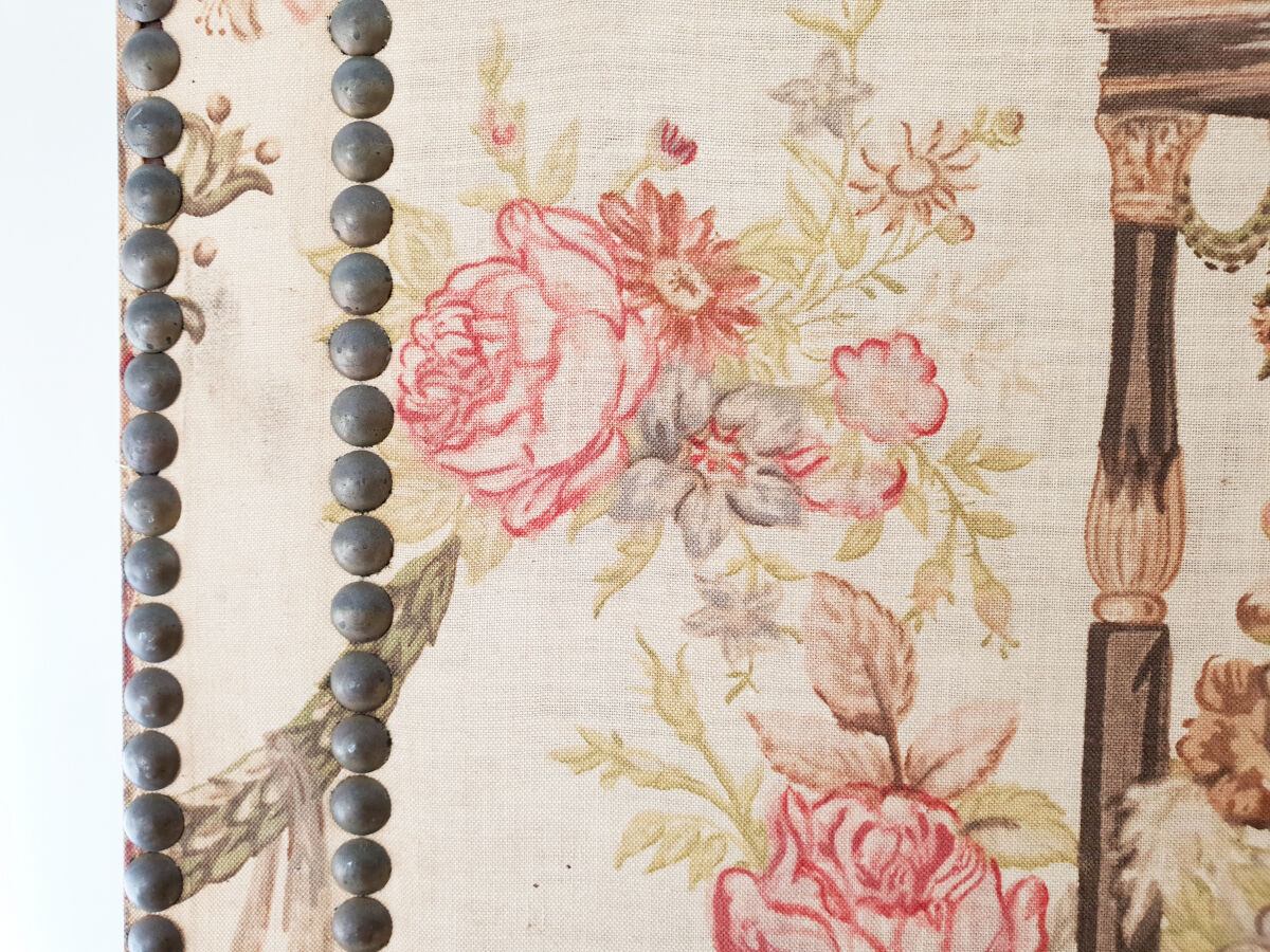 Louis XVI style screen printed canvas