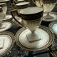 Coffee service for 12 cups Empire, Limoges porcelain, brand "A.F.", circa