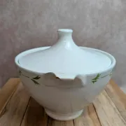 Antique ironstone soup tureen Digoin Sarreguemines – Poupette model – Vintage