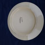 Plate on pedestal in sarreguemines model Rocroi diam 22.5 cm