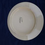 Plate on pedestal in sarreguemines model Rocroi diam 22.5 cm