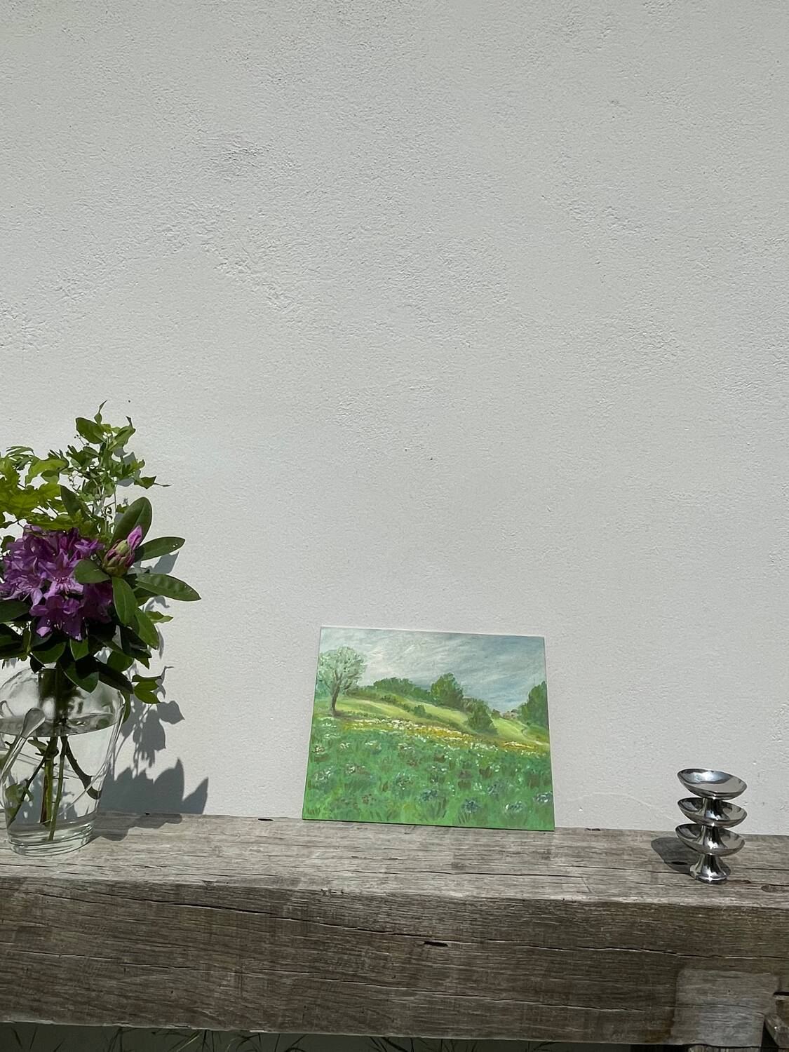 Old painting of a rural landscape