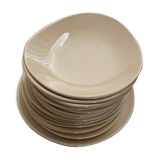 BHV product 6 flat plates and a free-form ivory dish 1960