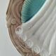 Asparagus plate in earthenware – acanthus and shells – around 1900