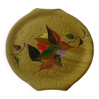 Vintage Poet Laval Drom France Butterscotch Yellow Floral Serving Plate