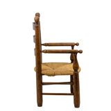 Pair of mulched armchairs made of natural beech, 1950s