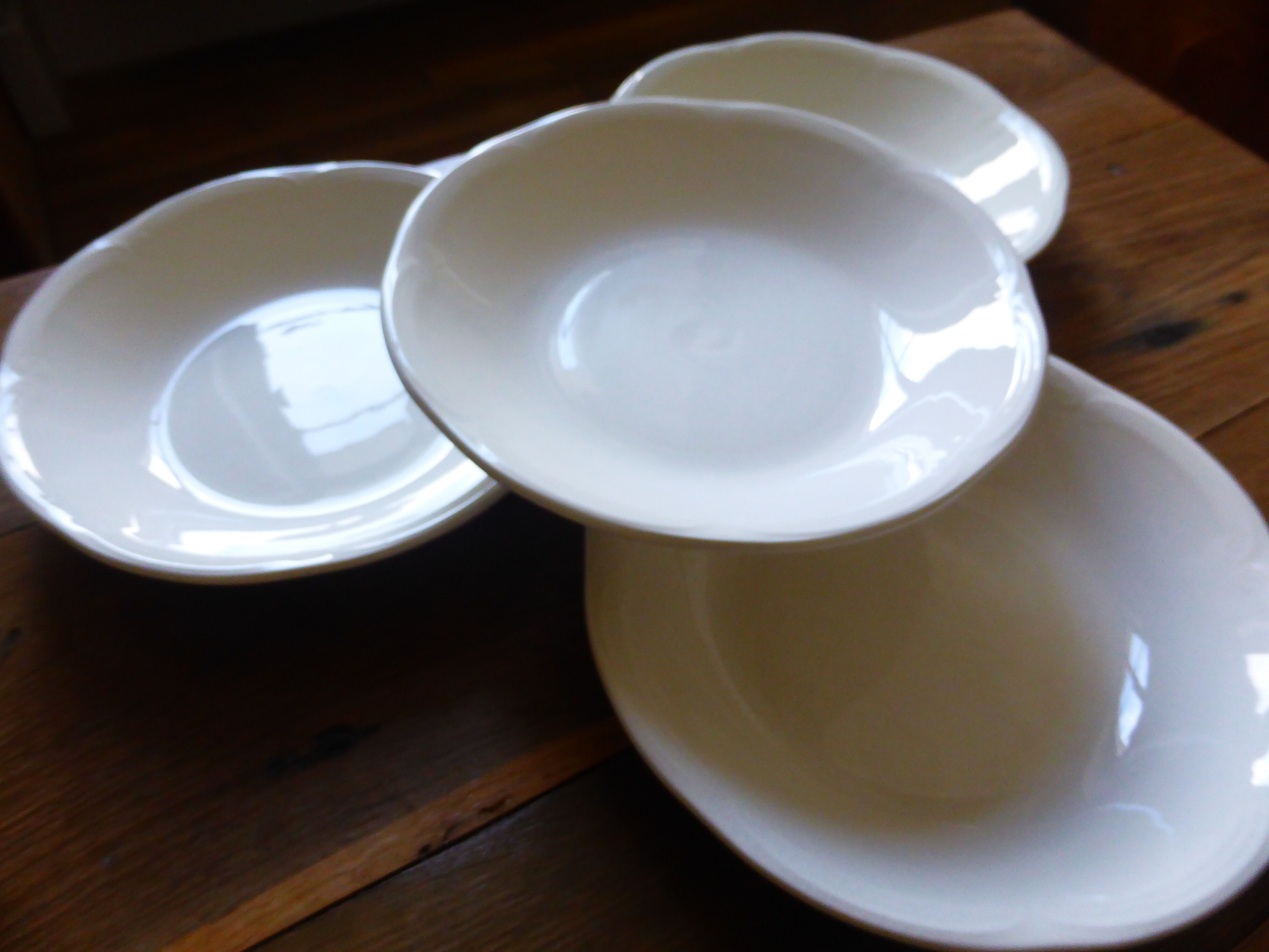 4 vintage hollow plates from Gien's earthenware factory