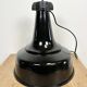 Industrial black pendant factory lamp with cast iron top, 1970s