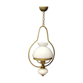 Old opaline vintage lamp chandelier