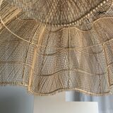 Immense rattan suspension in the shape of a flower, tulip, corolla H1m D1m50