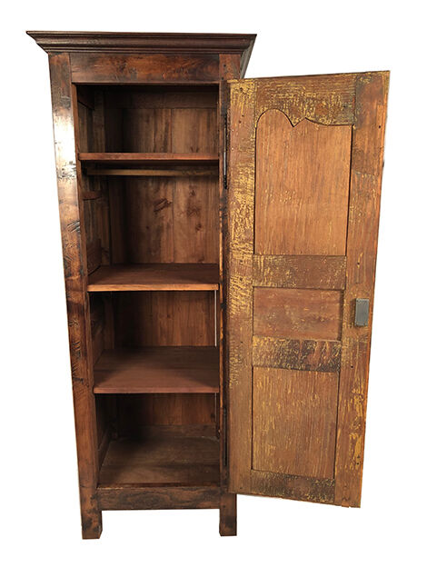 Stained solid wood cap, old walnut door