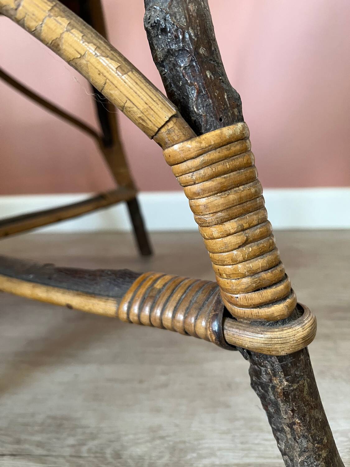 Vintage rattan armchair