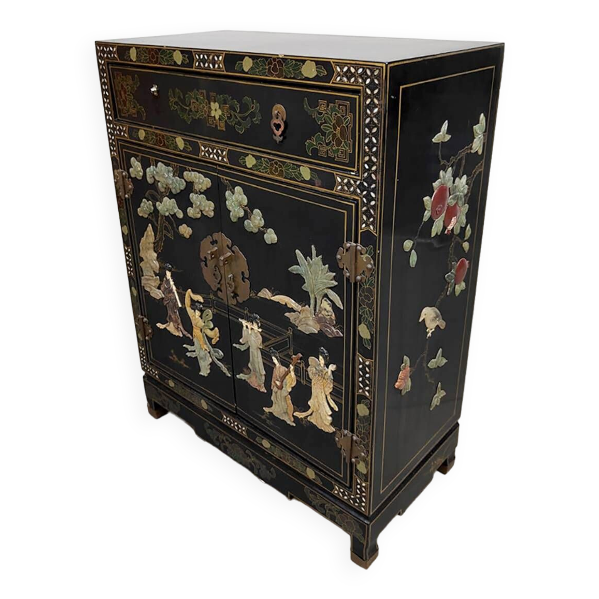 Decorative Chinese side cabinet chest of drawers 'Chinoiserie'