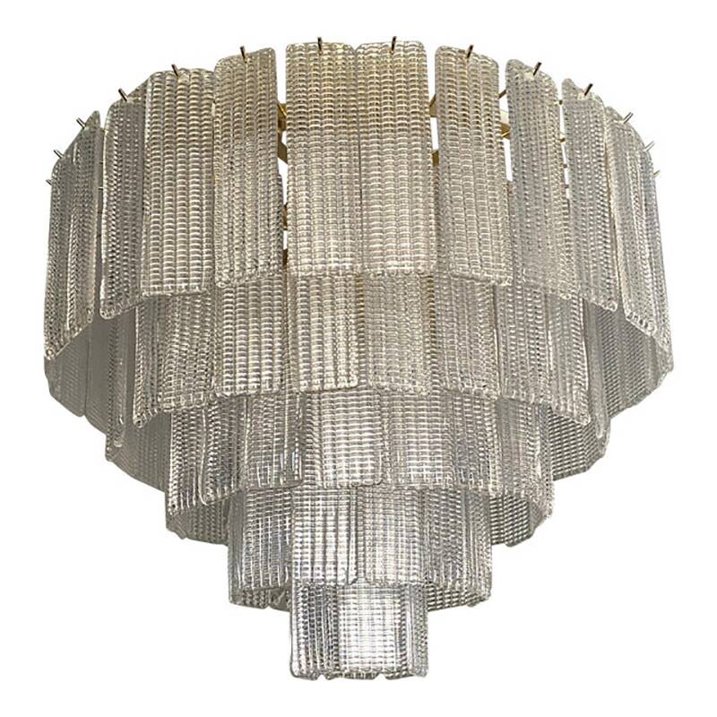 Diamond Strips “Listelli” Murano Glass Flush Mount