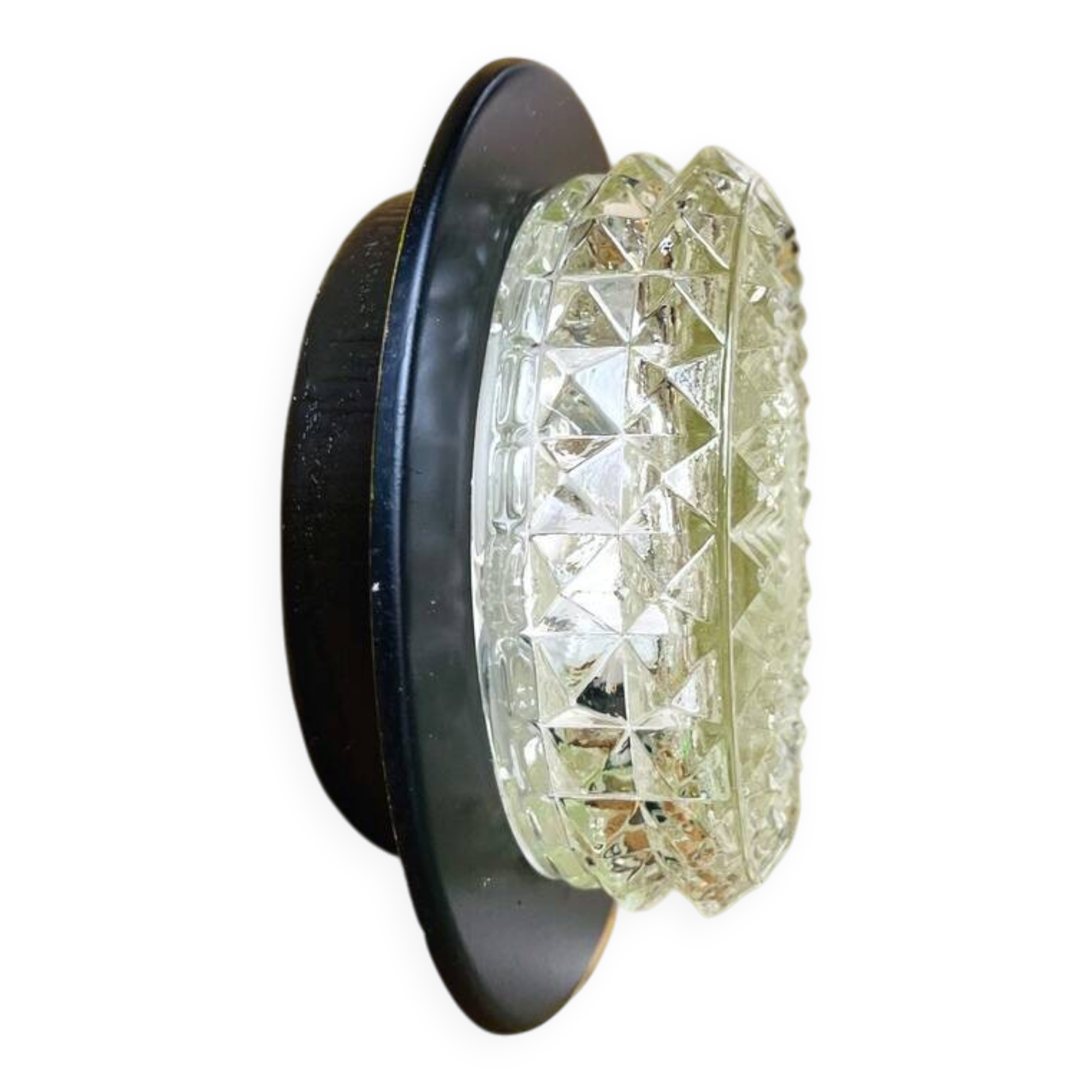 Glass flush mount ceiling or wall lamp