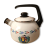 Enamelled kettle with pattern "Breton couple"