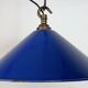 Industrial Blue Enamel Factory Pendant Lamp, 1950s