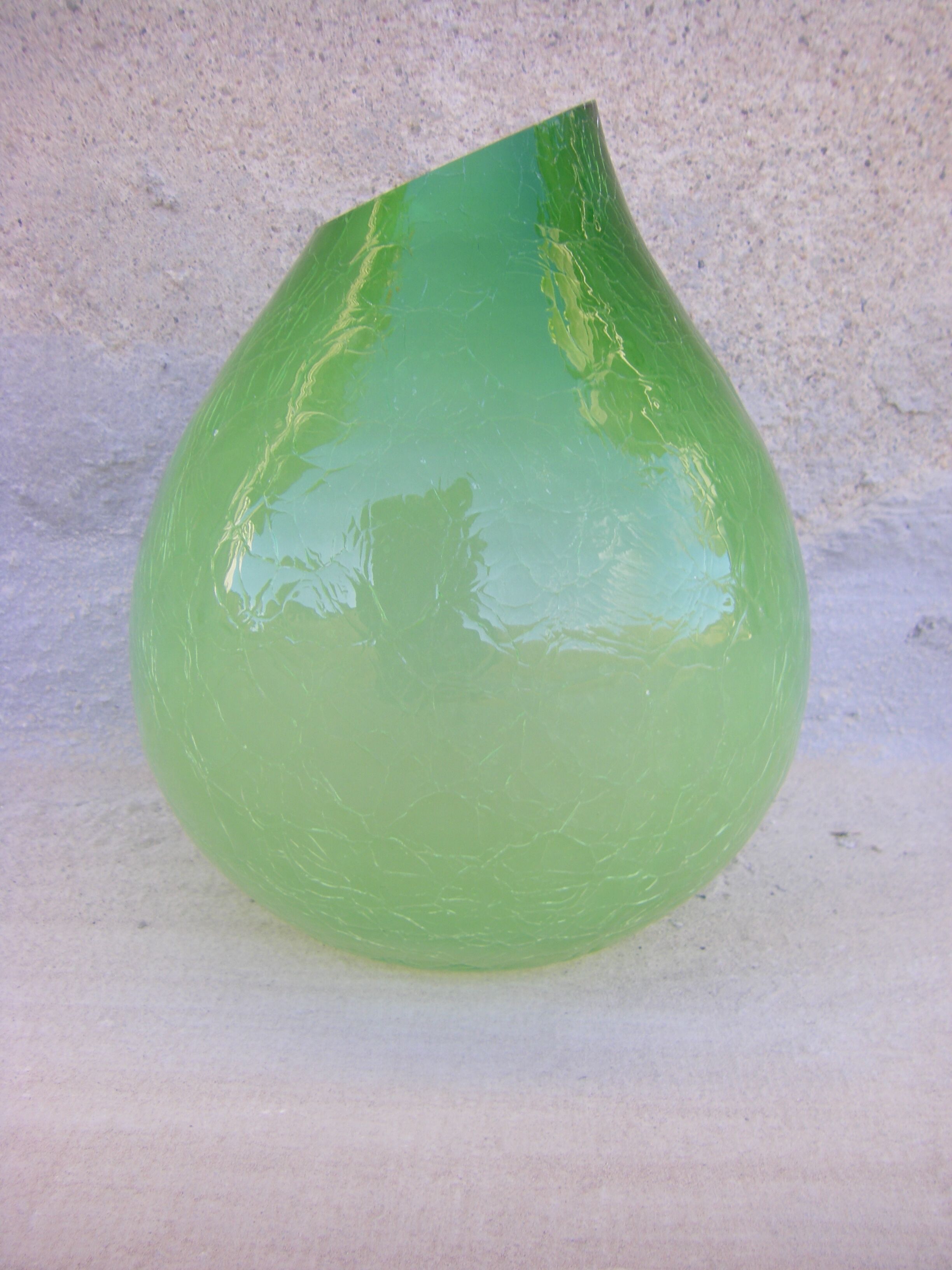 Crackled Glass Vase