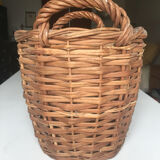 Cache pot vintage en osier