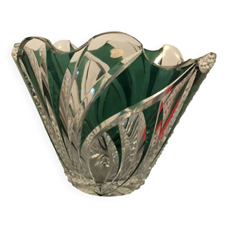 Cut crystal vase