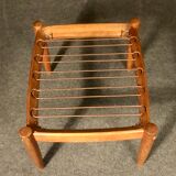 Pair of armchairs and foot rest 20th century