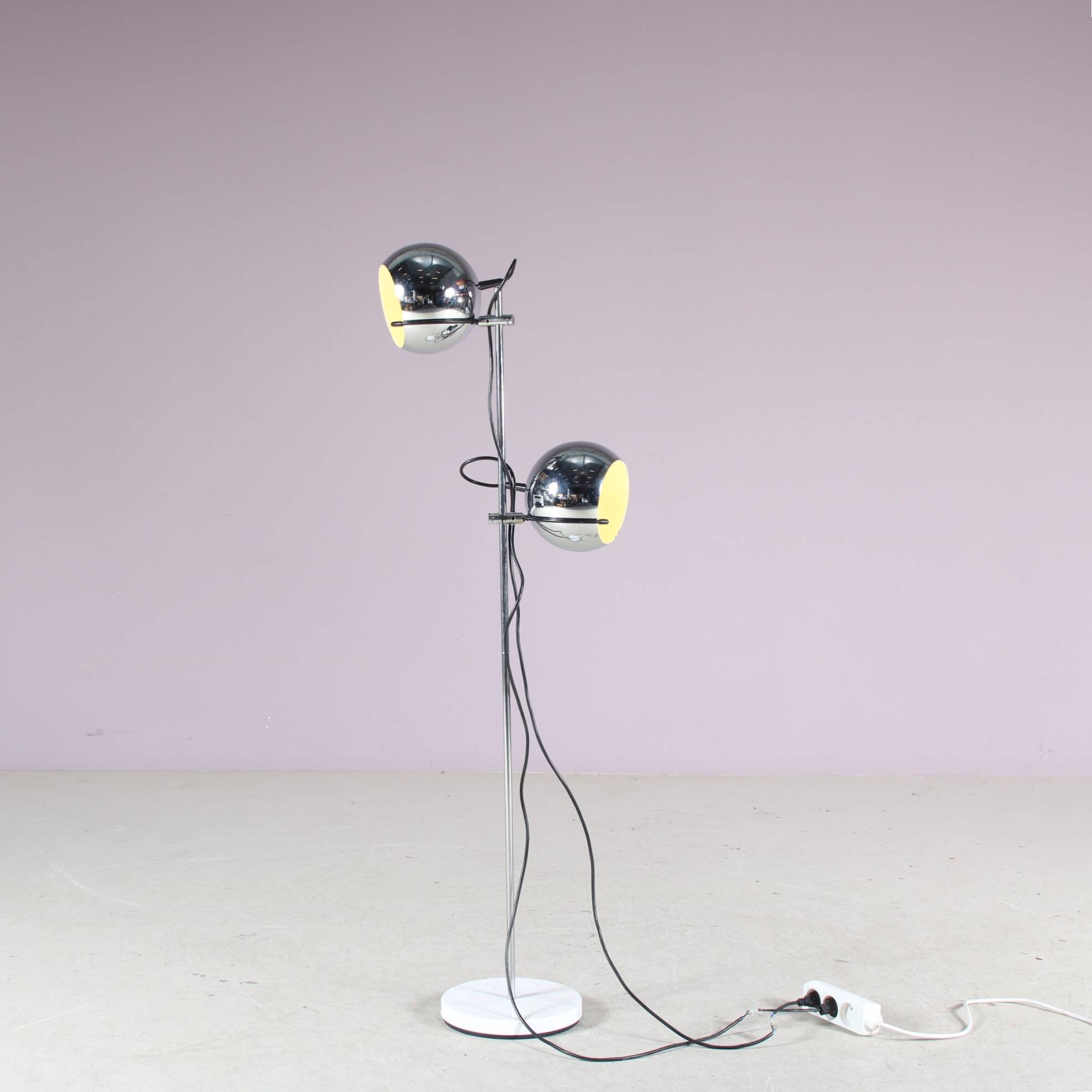 1970s Floor lamp with ball shades from the Netherlands