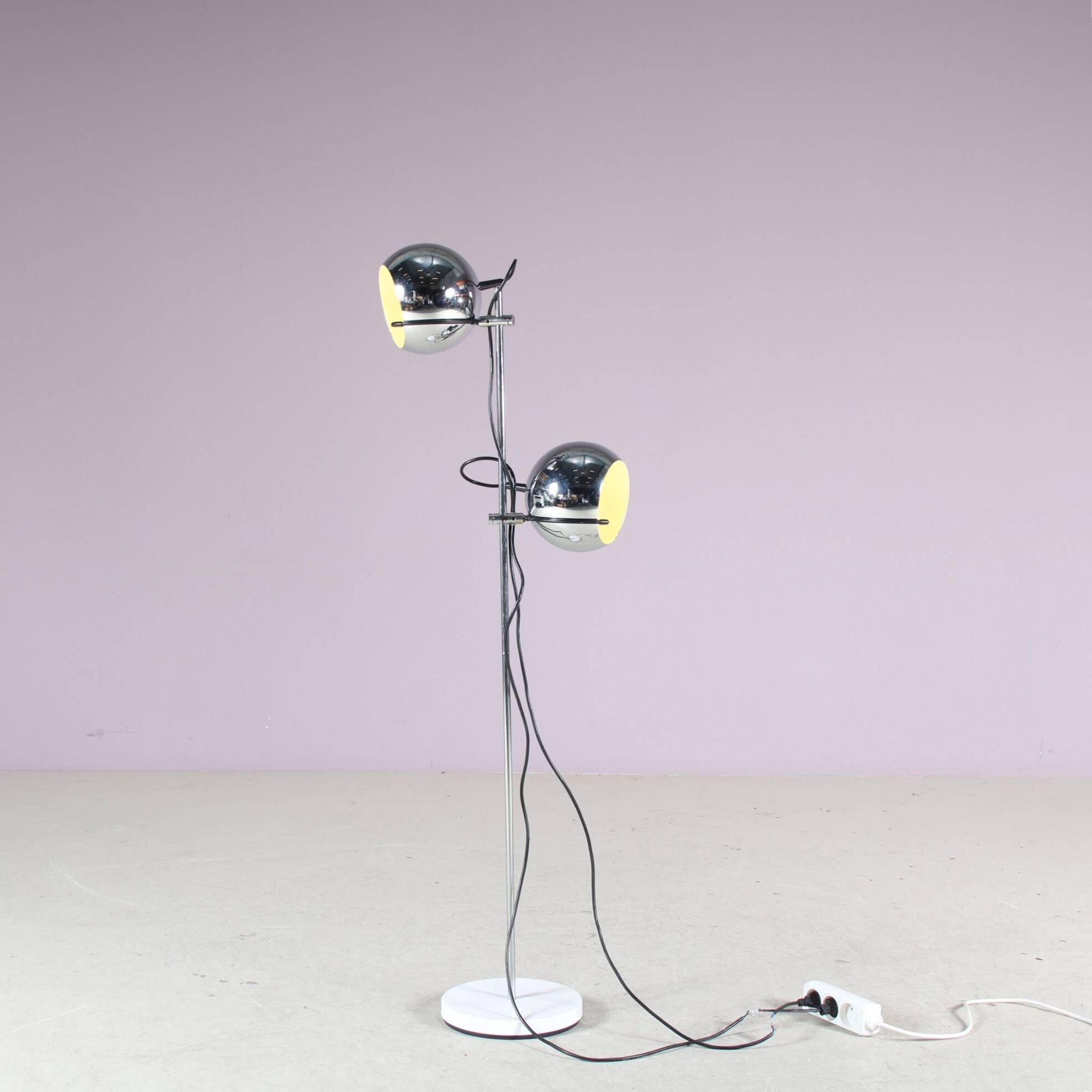 1970s Floor lamp with ball shades from the Netherlands