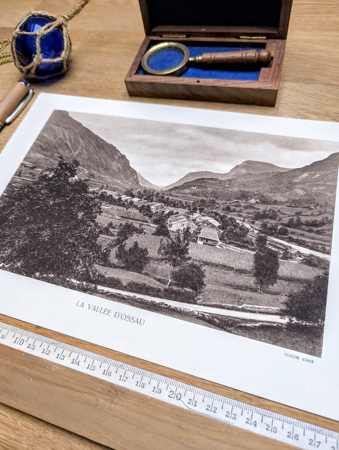The Ossau Valley, Pyrénées-Atlantiques, photographic plate printed in 1937