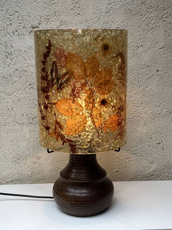 Lampe en ceramique et resine d'accolay