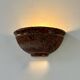 Pair of vintage brown porcelain wall lights, Italy 1970.