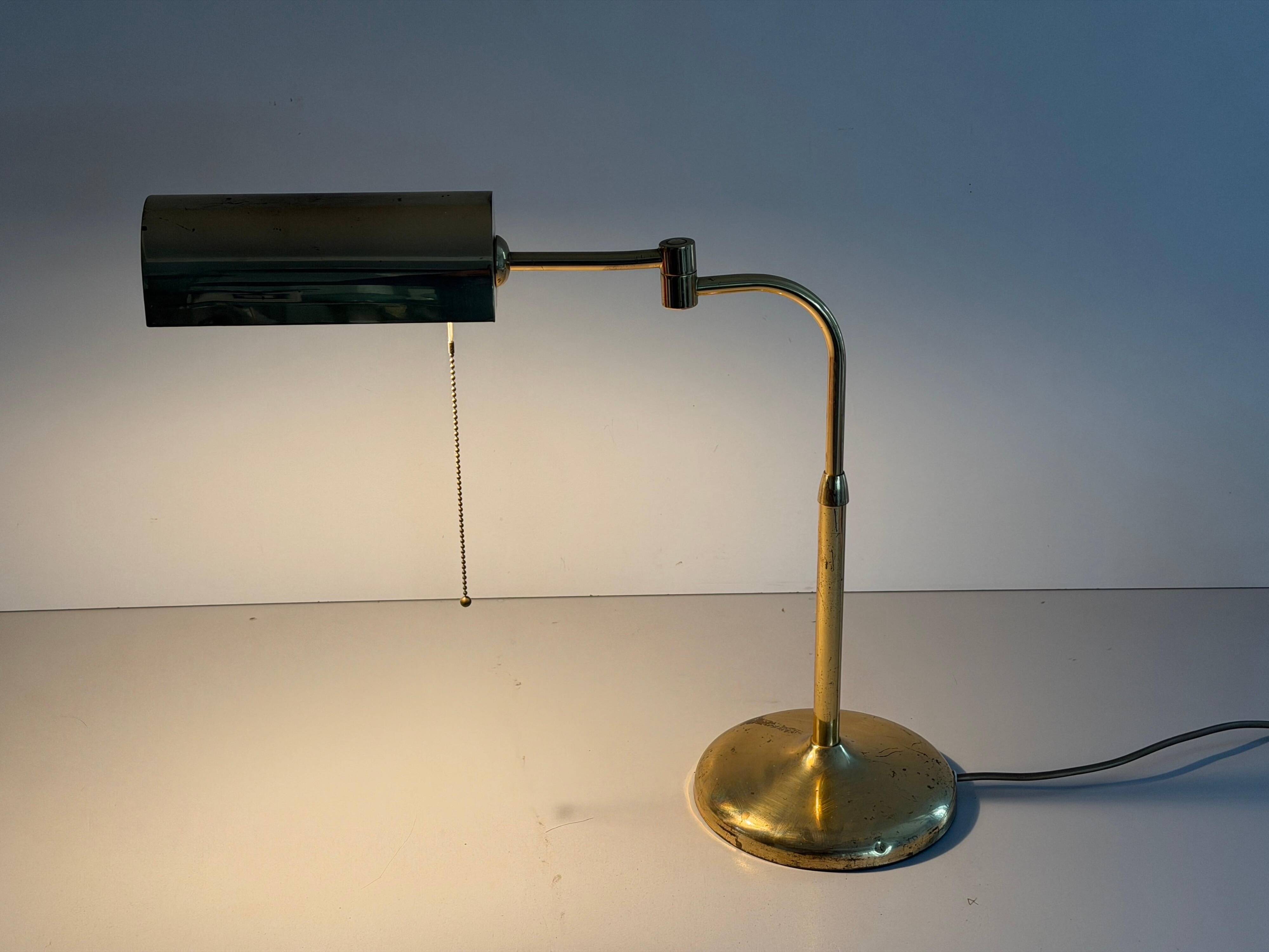 Brass table lamp by Florian Schulz, 1960s, Germany.