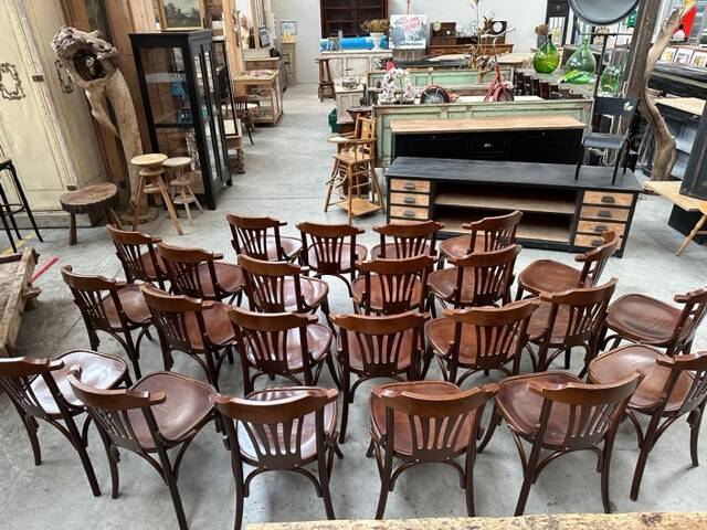 Suite of 23 bistro chairs