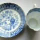 Coffee or teacup on saucer, Lunéville Lace model, in blue