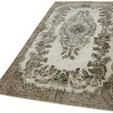 Hand-Knotted Carved Oriental 1970s 171 cm x 283 cm Grey Carpet