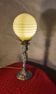 bronze lamp in Rococo style with yellow-green opaline ball, superb, electrical works fine
