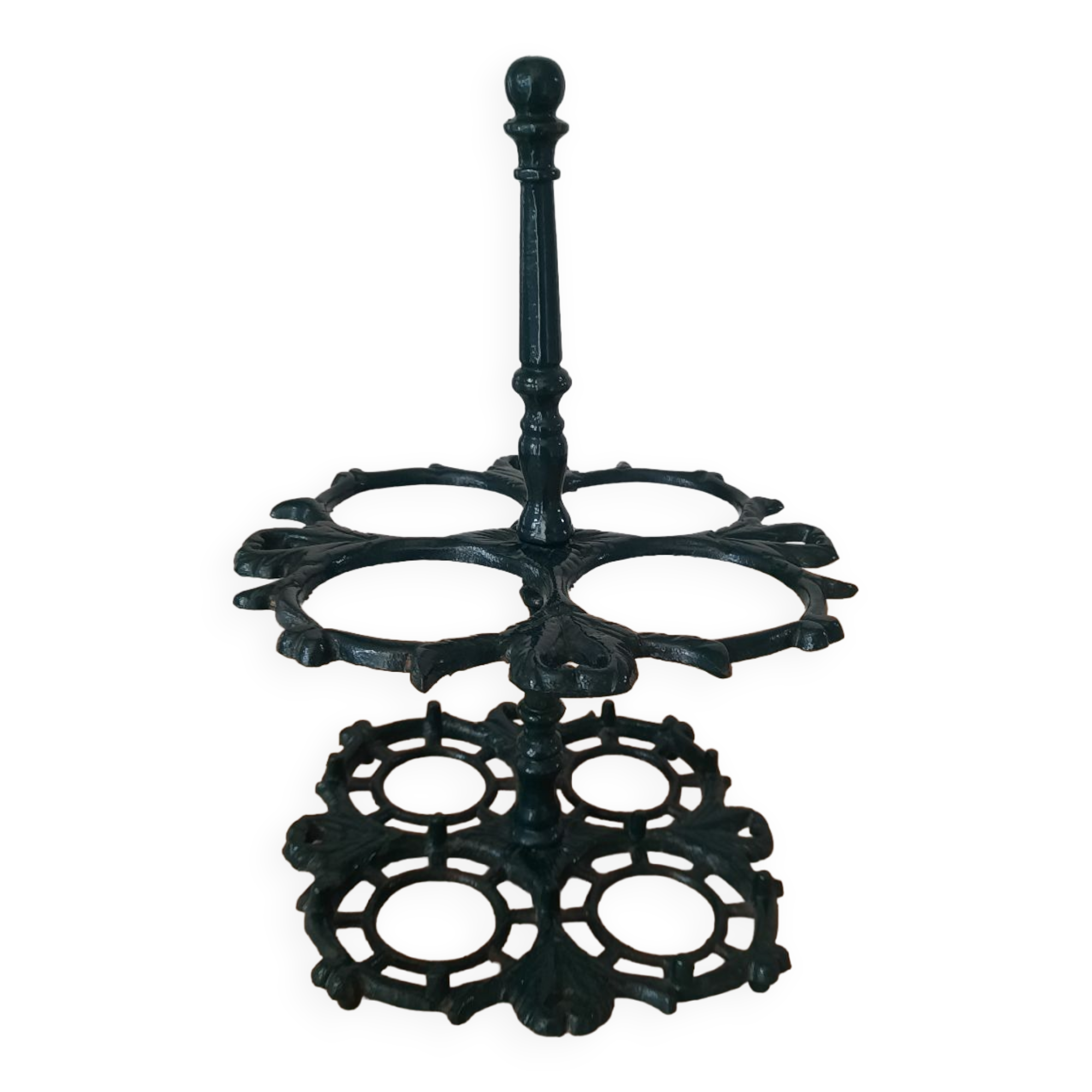 Vintage cast iron bottle rack