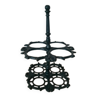 Vintage cast iron bottle rack