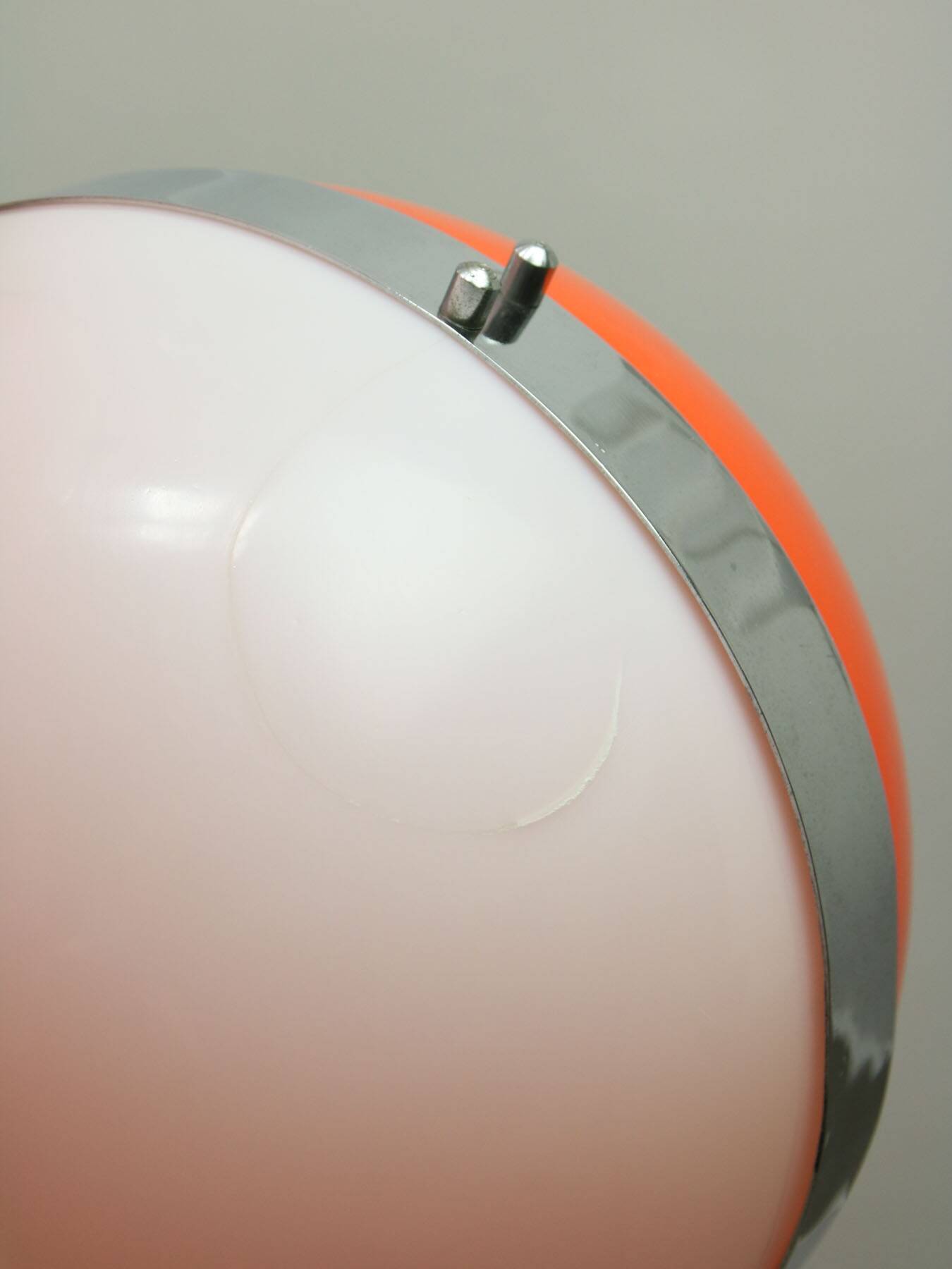 Space Age Italian Orange Pendant Lamps, Set of 2