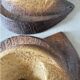 Vintage brutalist stoneware wall sconces, 1960s, set of 2