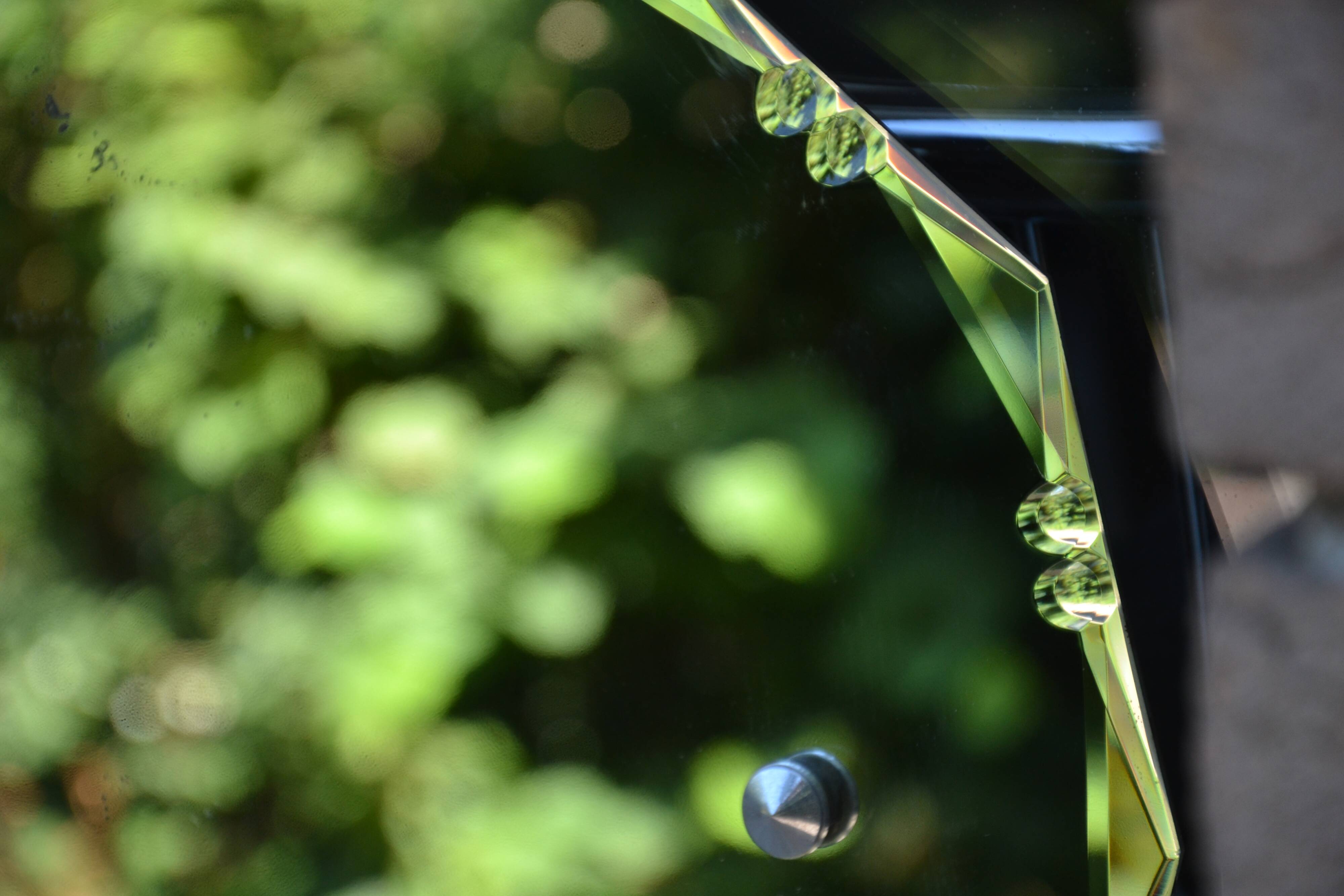 Art Deco beveled chiseled mirror