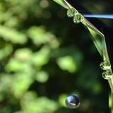 Art Deco beveled chiseled mirror