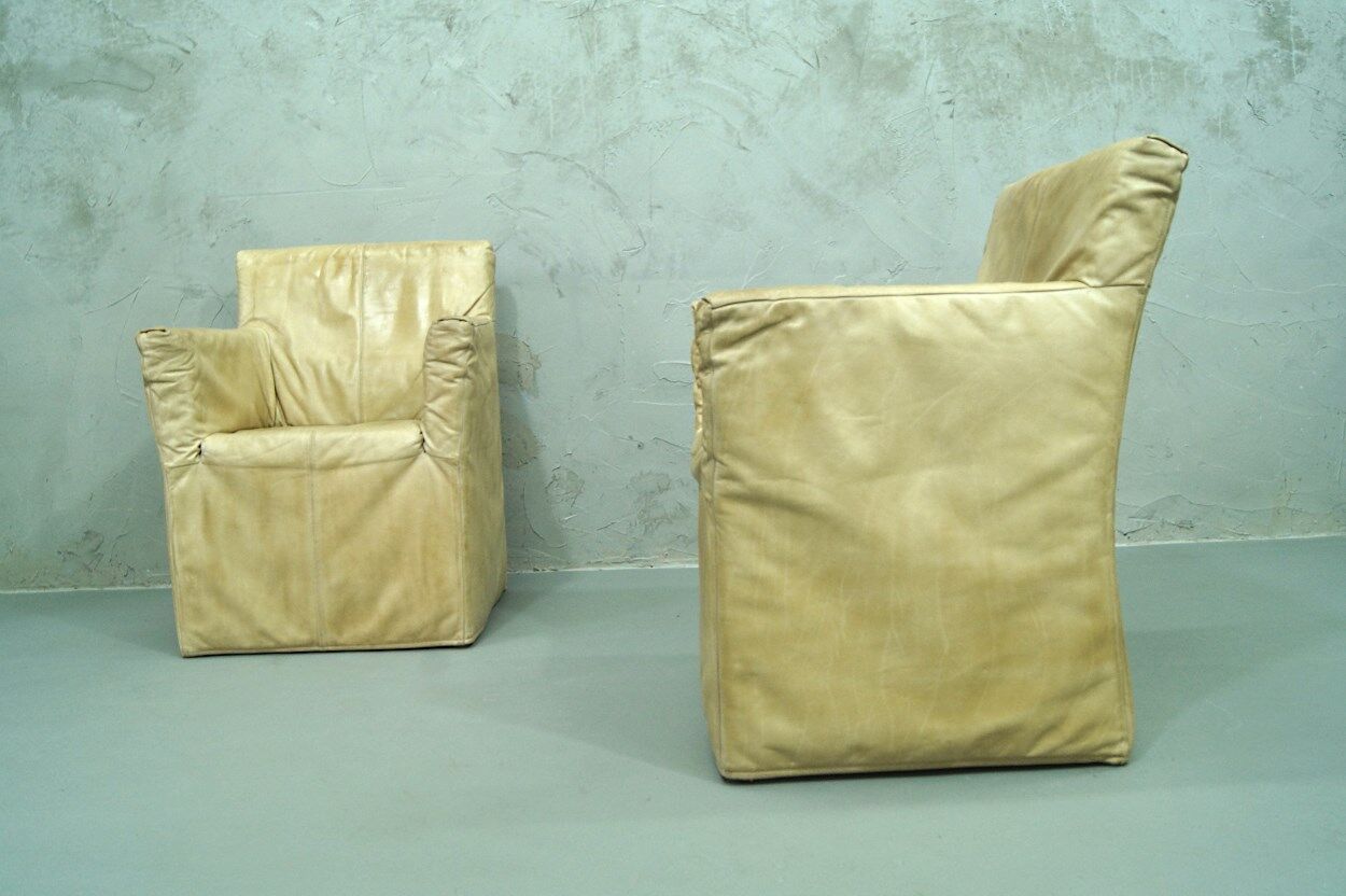 A pair of brutalist armchairs by Gerard van den Berg for Montis, 1970s