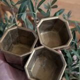 Antique brass candlestick – octagonal shape – circa 1920–1950