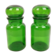 Lot de 2 pots hermétiques en verre vert 22,5 cm