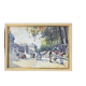 Painting "Bouquiniste - Quais de Seine" Paris Watercolor circa 1950 signed + frame