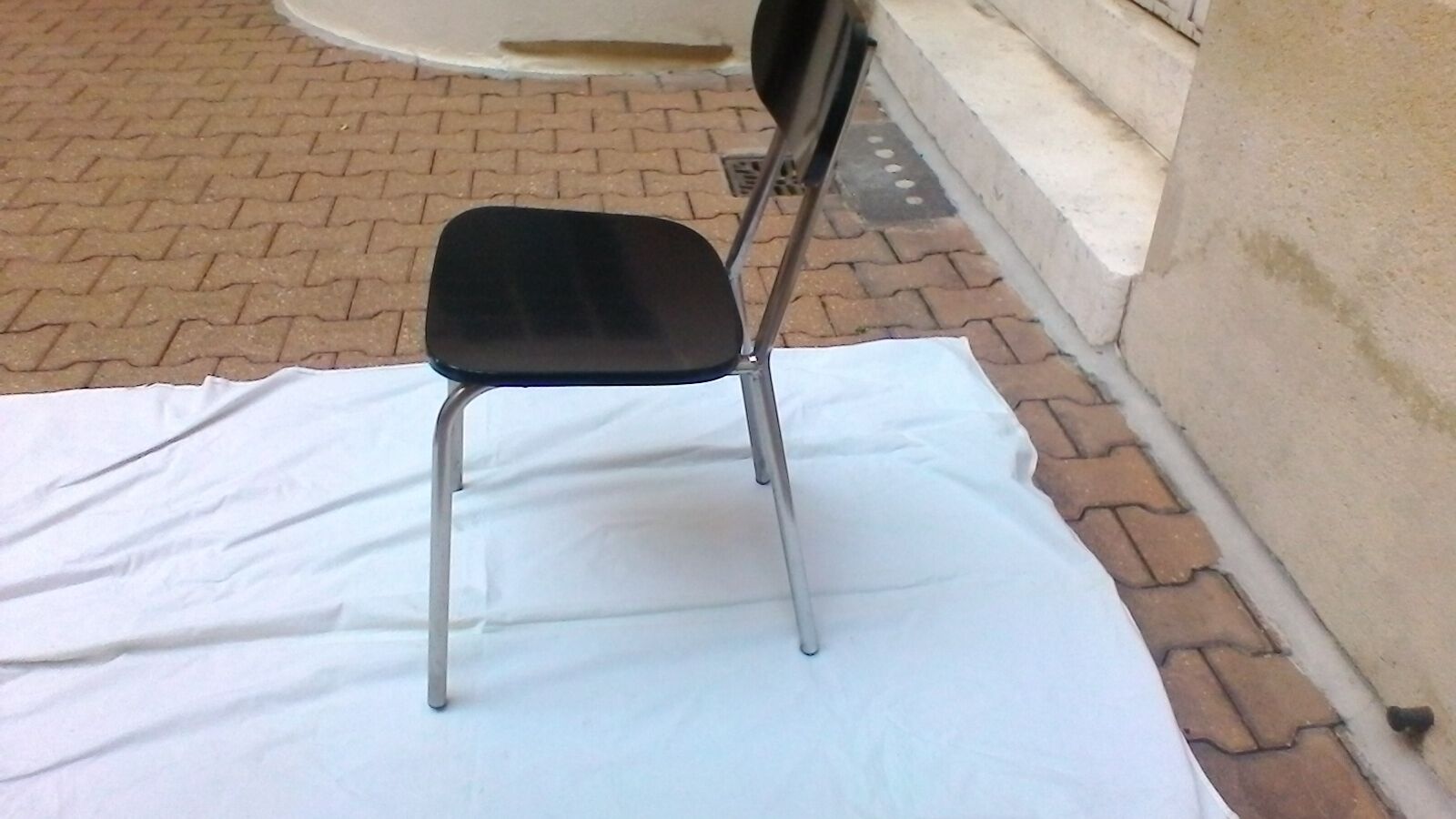 Vintage chair in black formica