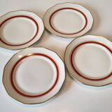 Porcelain plates made in France gilding