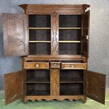 19th century 2-body sideboard in light oak