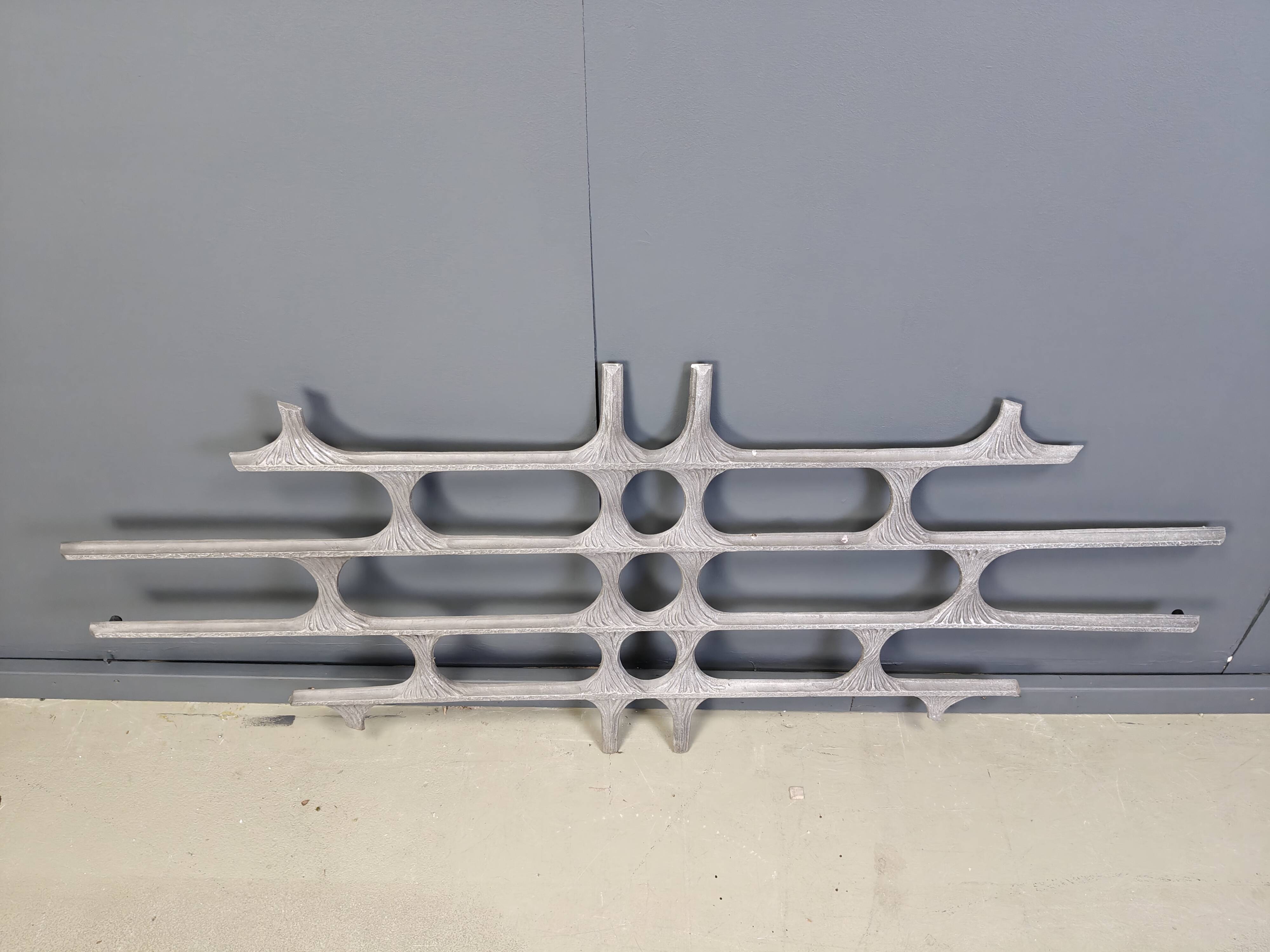 Vintage large brutalist wall sculpture, 1970s